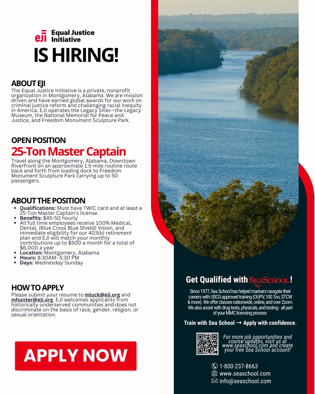 Sea - The Equal Justice Initiative (EJI) is hiring a Master Captain to ...