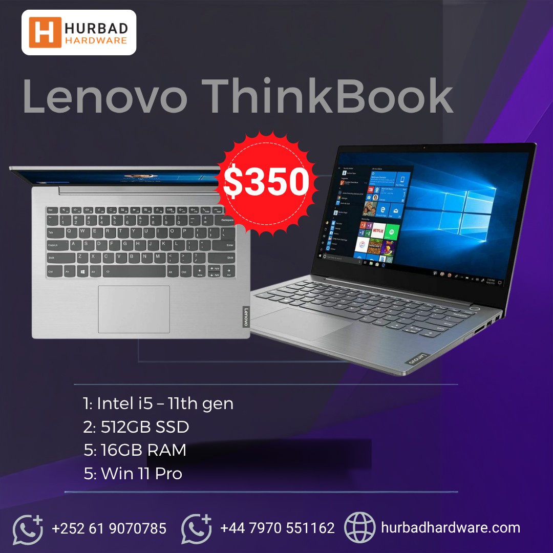 Lenovo ThinkBook 14 Gen 2, Intel i5 – 11th gen, 512GB SSD, 16GB