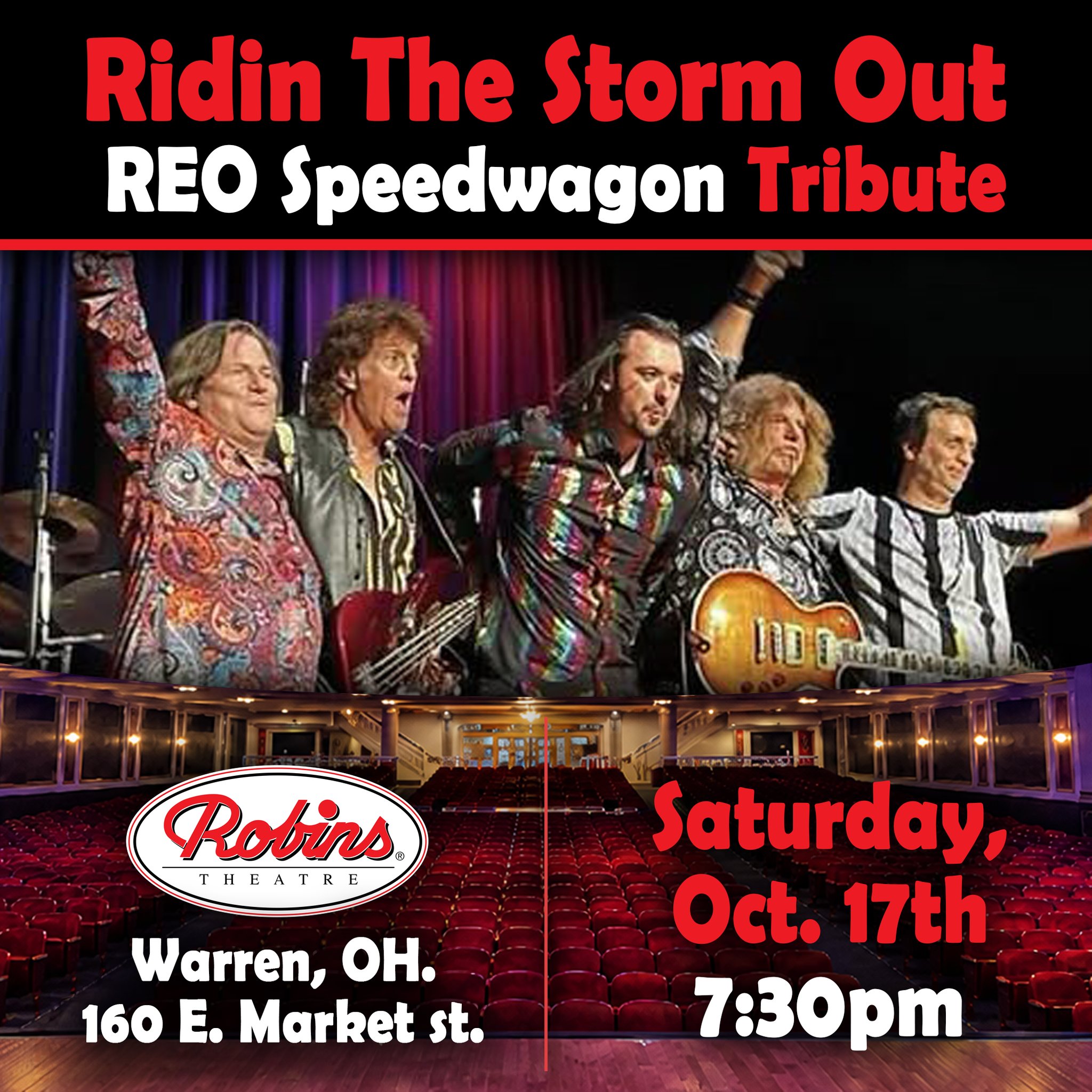 REO Speedwagon tribute concert at Robins Theatre in Warren, OH on