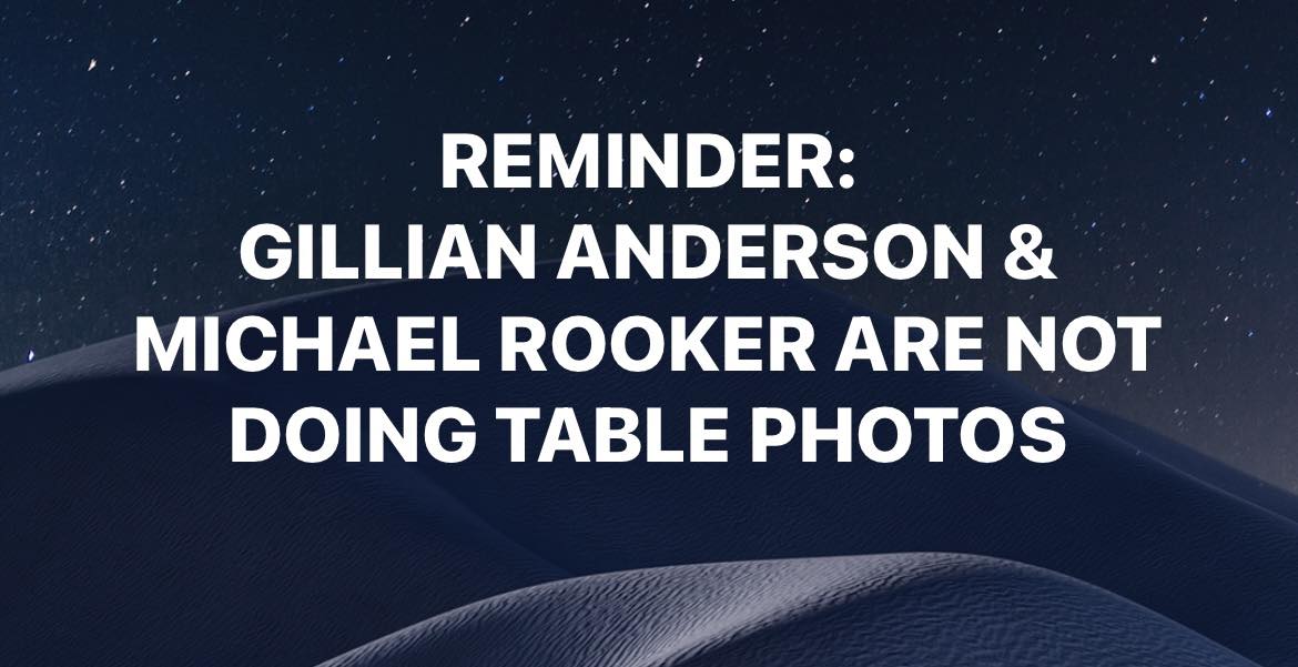 Monster-Mania - REMINDER: GILLIAN ANDERSON & MICHAEL ROOKER are not ...