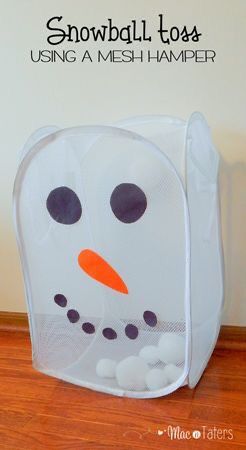 A Little - Try this DIY snowman toss game with a foldable hamper. Found ...