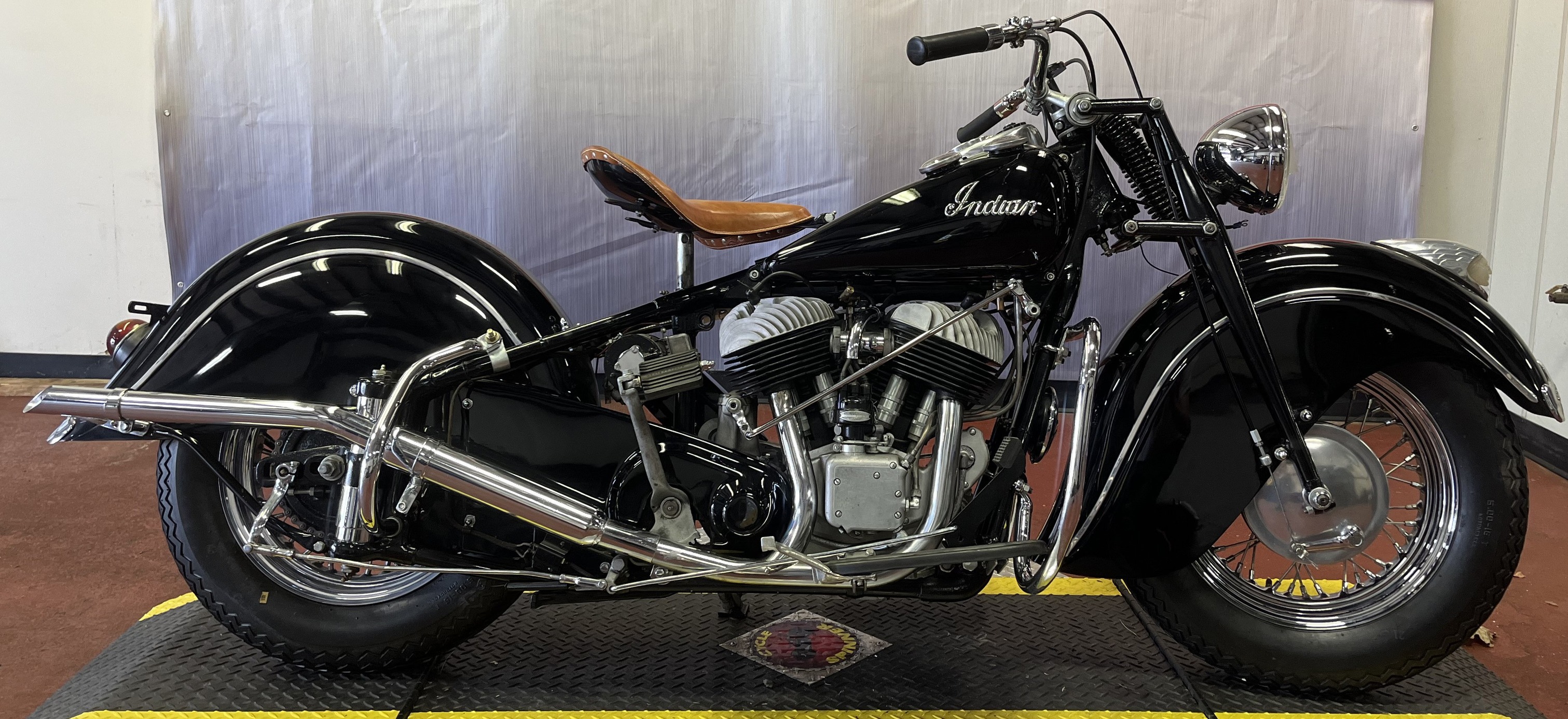 Gloss black and chrome, a formula for a good looking motorcycle
