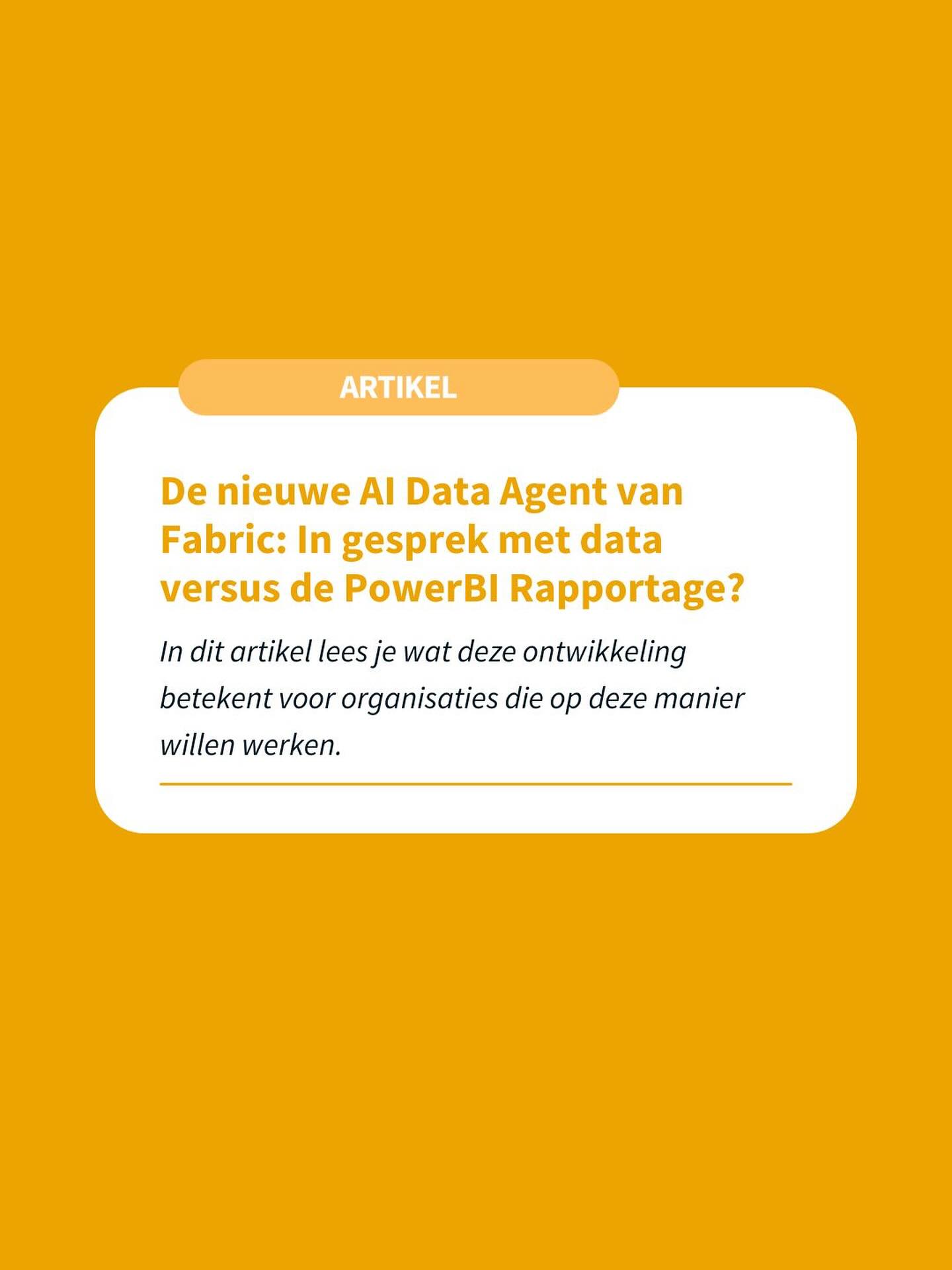 KVL - 𝗗𝗲 𝗻𝗶𝗲𝘂𝘄𝗲 𝗔𝗜 𝗗𝗮𝘁𝗮 𝗔𝗴𝗲𝗻𝘁 𝘃𝗮𝗻 𝗙𝗮𝗯𝗿𝗶𝗰: 𝗜𝗻 𝗴𝗲𝘀𝗽𝗿𝗲𝗸 𝗺𝗲𝘁 𝗱𝗮𝘁𝗮 𝘃𝗲𝗿𝘀𝘂𝘀 𝗱𝗲 ...