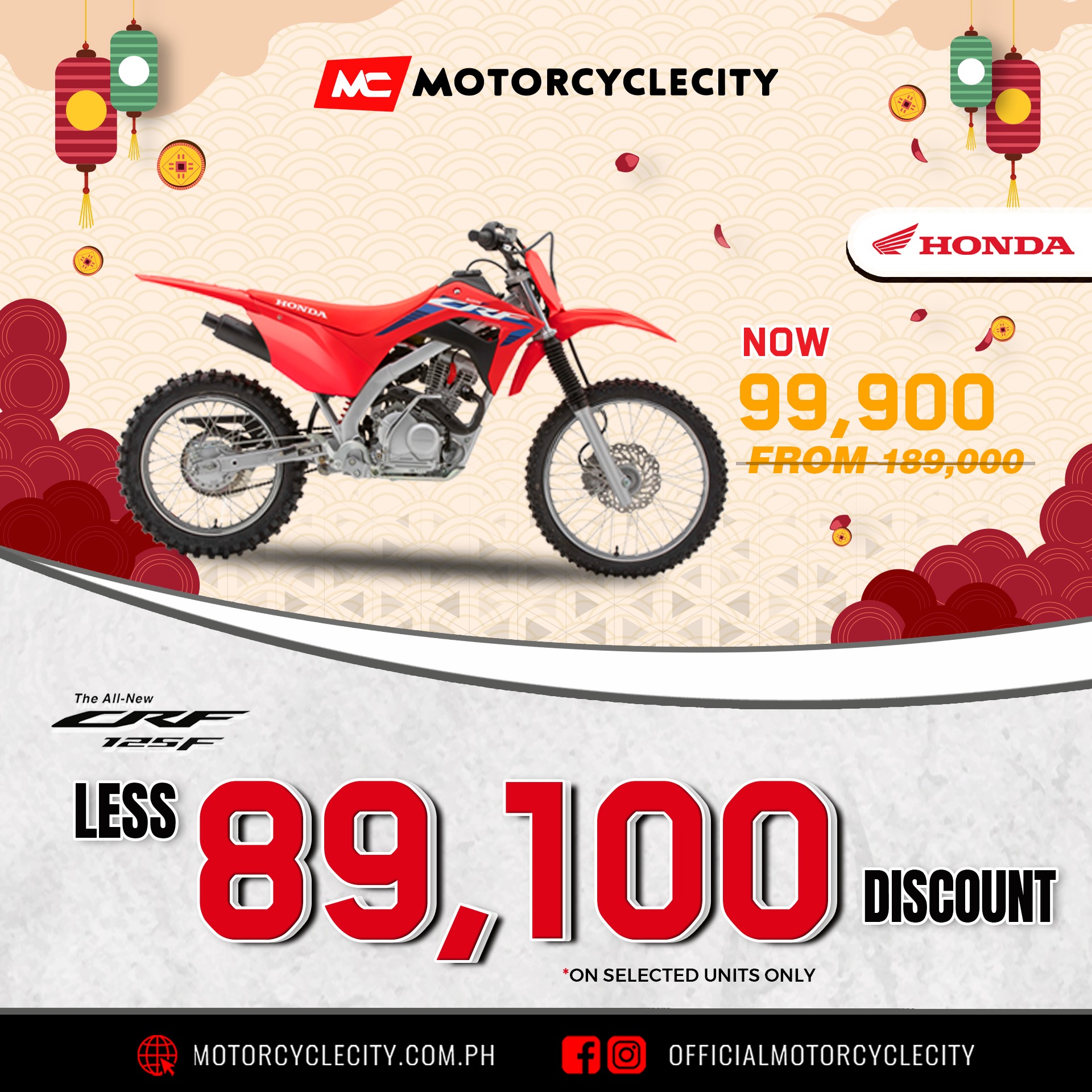 Astig na Ride, Astig na Discount! Honda CRF 125F, ₱89,100 OFF