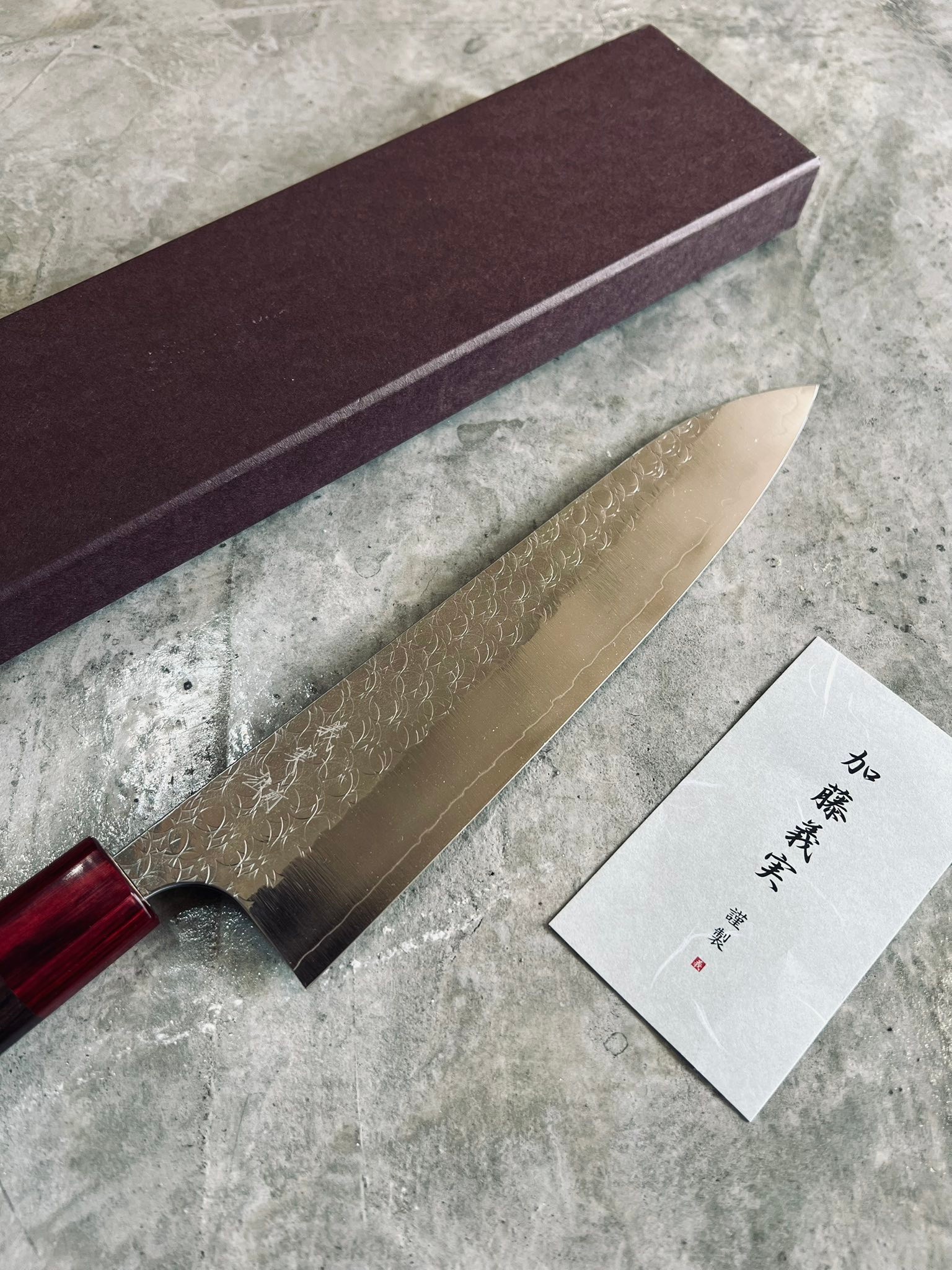 Yoshimi Kato SG2 Minamo Gyuto 210mm SG2 Powdered HSS Steel Type 