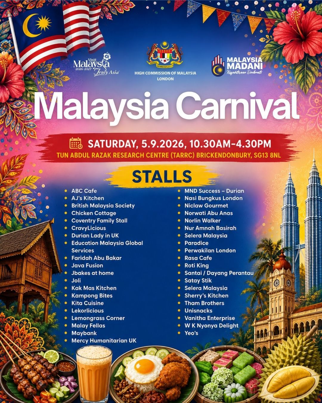 Discover Malaysian culture and cuisine at Malaysia Carnival 2026