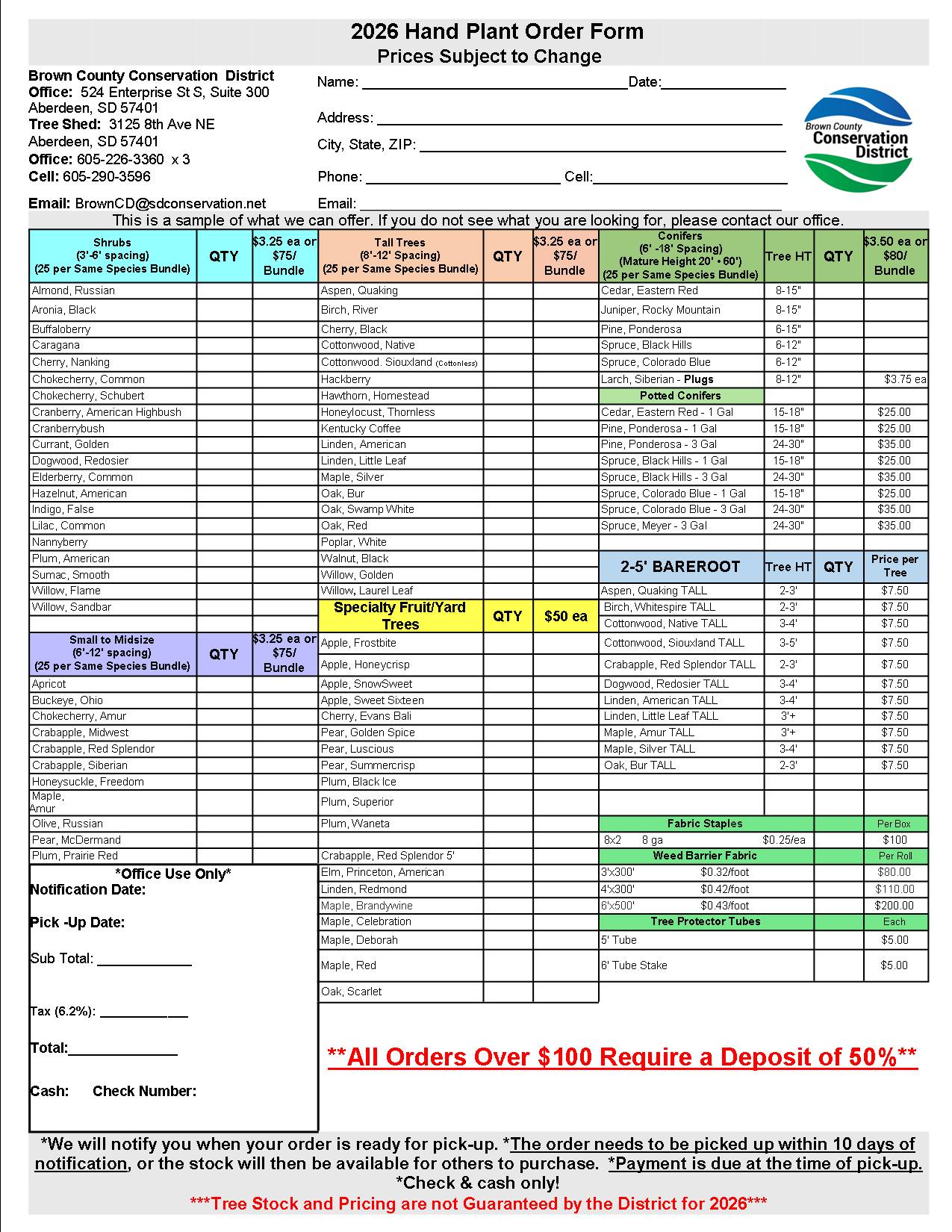 Here is our 2026 hand... - Brown County Conservation District | Facebook