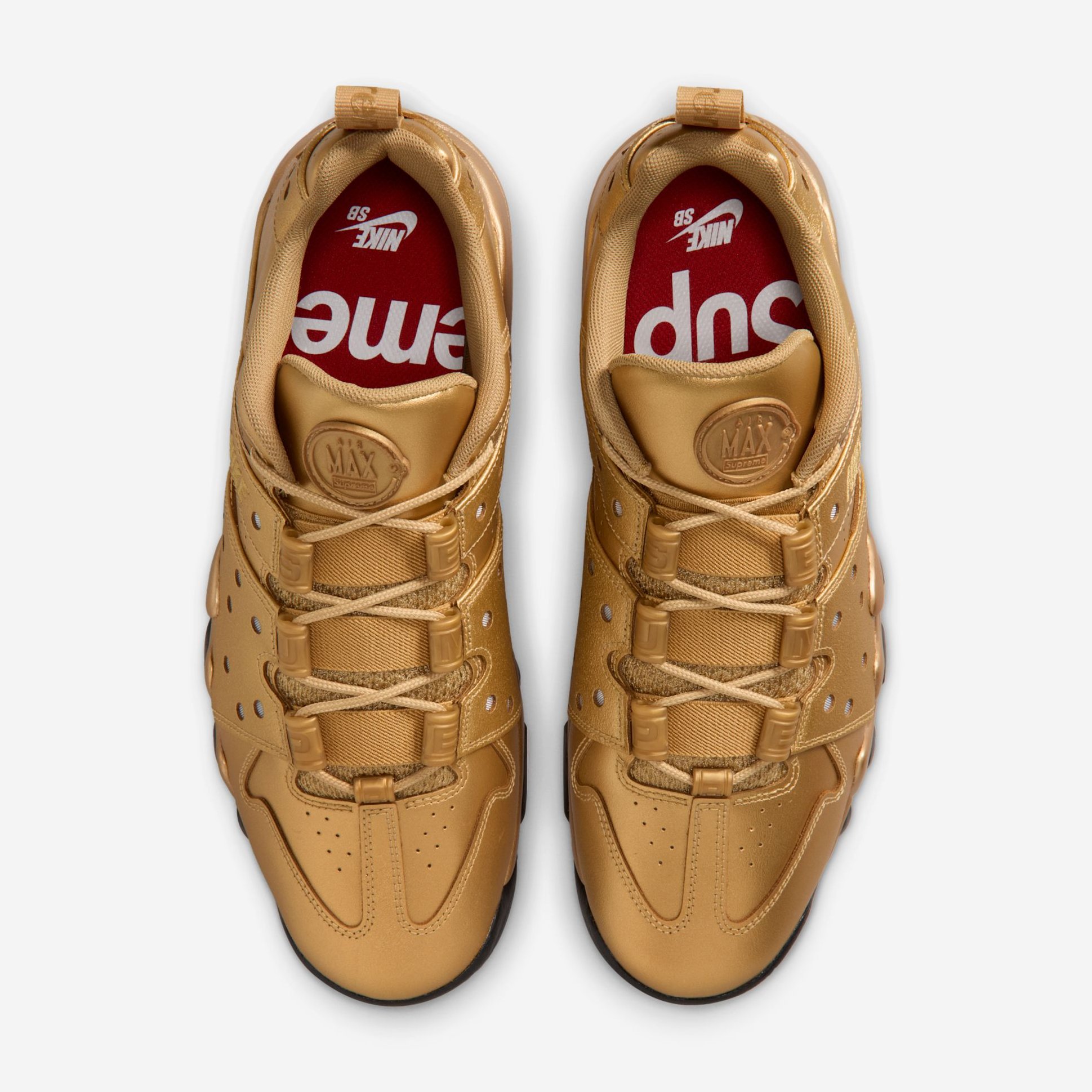 First look at the Supreme x Nike SB Air Max CB 94 “Metallic Gold 