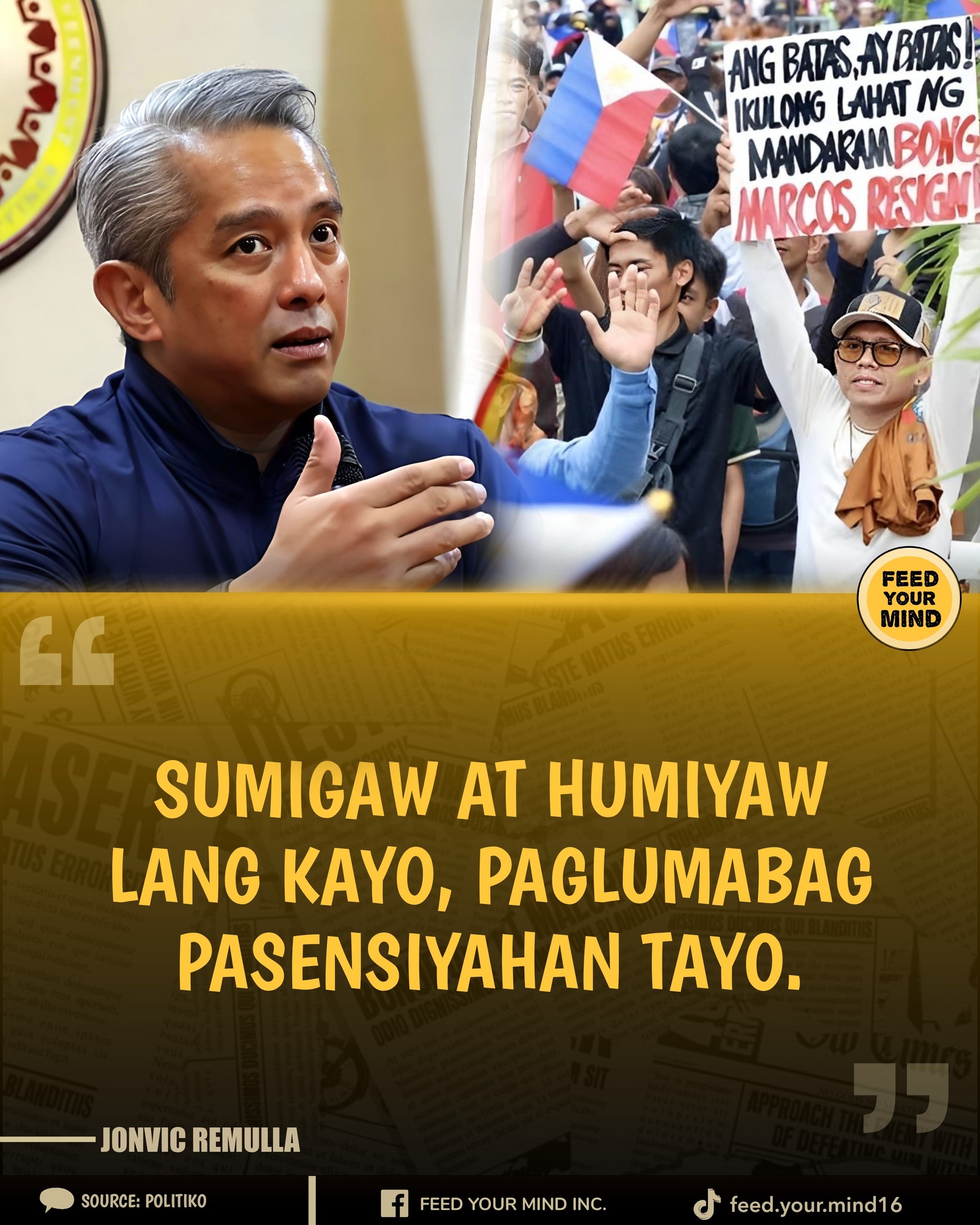 Feed - Nagbabala si DILG Secretary Jonvic Remulla sa mga magra-rally sa ...