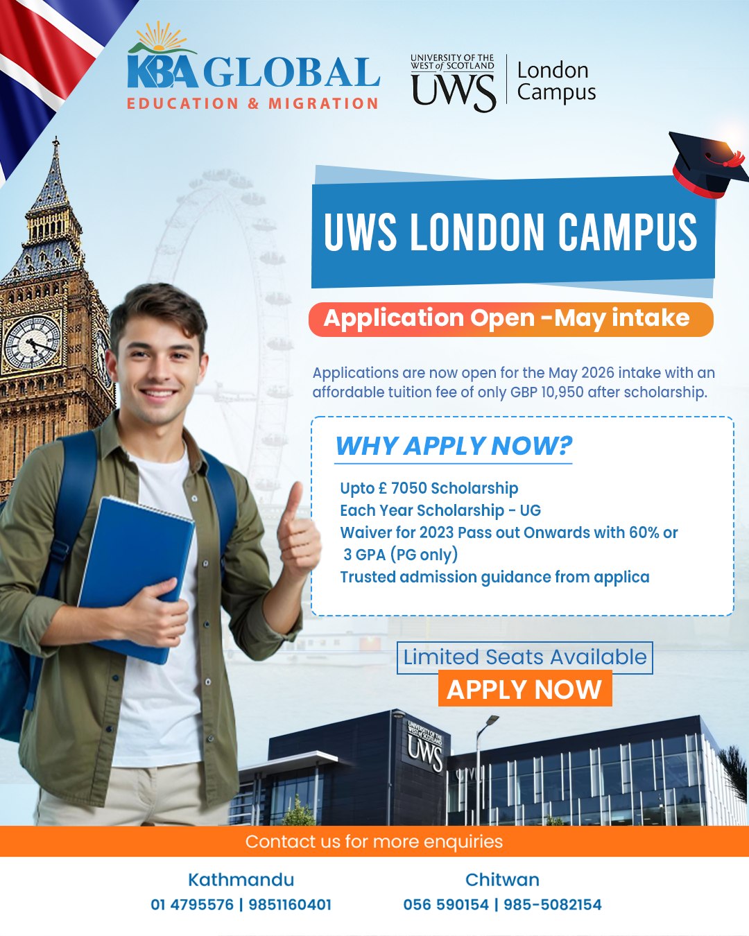 KBA - 🎓 UWS London Campus – May Intake Now Open! 🇬🇧 Start your UK study ...