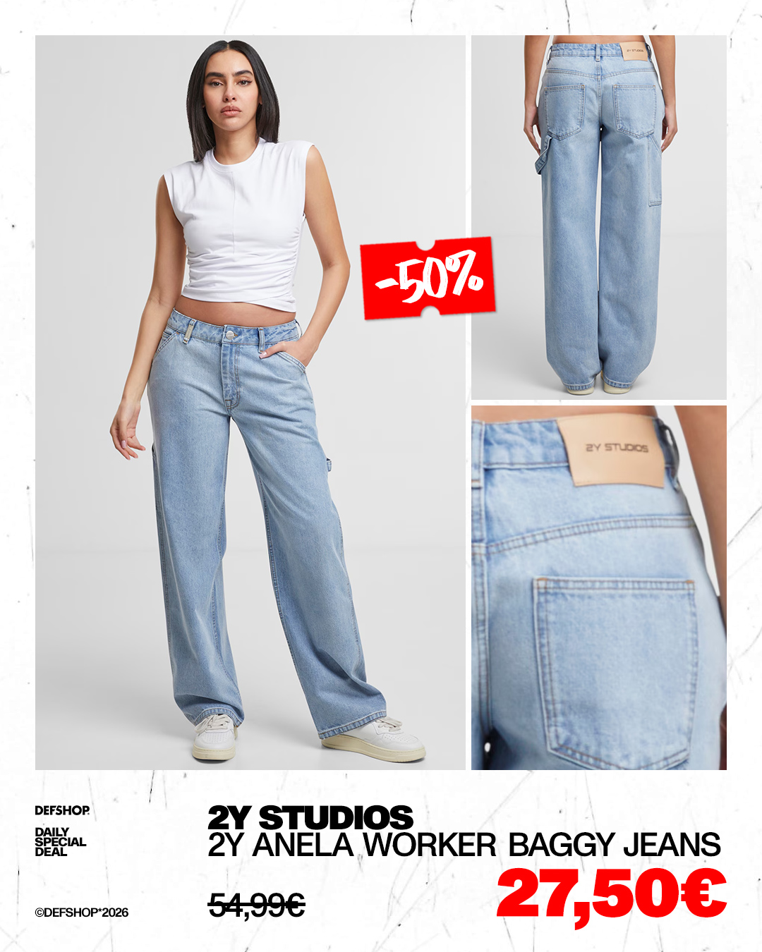 💥 DAILY SPECIAL DEAL 💥 https://www.def-shop.com/p/-y-anela-worker-baggy- jeans-178875/?smm=de.fb.178875