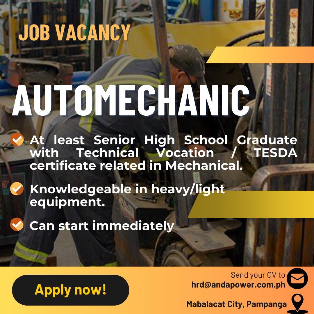 Anda Power Corporation Careers | Mabalacat