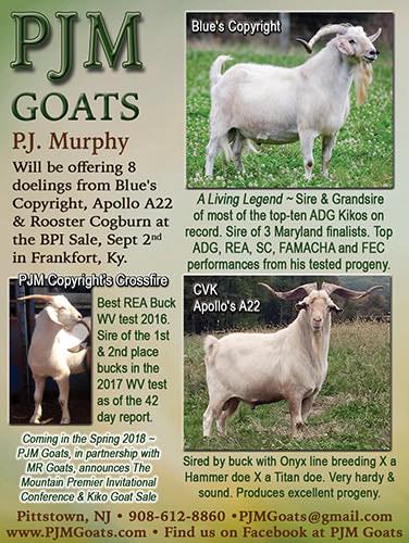 PJM Goats - Our PJM Goats Ad appeared in the Goat Rancher...