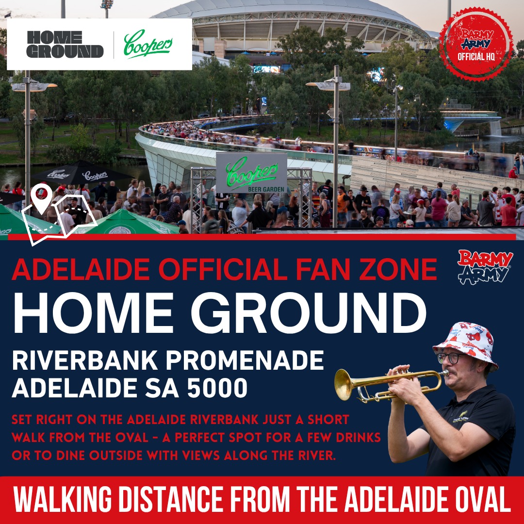 England's - 🚨 OFFICIAL ADELAIDE FAN ZONE 🚨 Home Ground is the Barmy ...