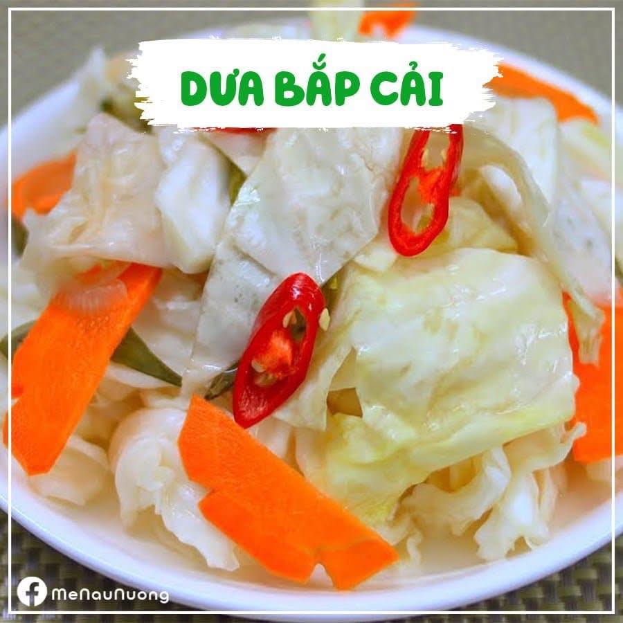 Công - DƯA BẮP CẢI Nguyên liệu: - 1 bắp cải thật xanh, tươi - Lọ, hũ ...