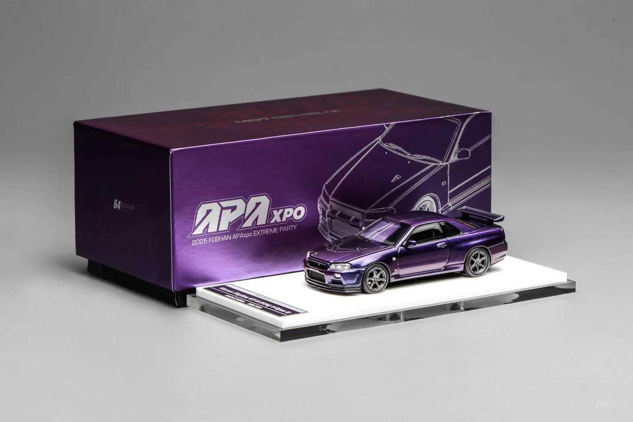 PRE ORDER : MOTORHELIX 1/64 NISSAN SKYLINE GT-R R34 V-SPEC FOSHAN