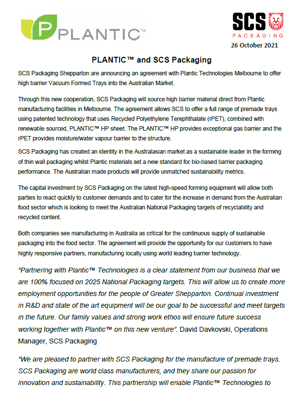 SCS Packaging | Shepparton VIC