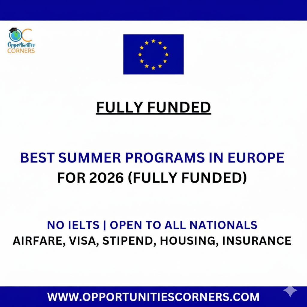 Opportunities - Summer Programs in Europe 🇪🇺 2026 (Fully Funded ...