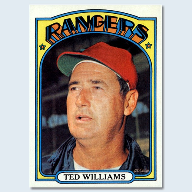 1972 Topps Ted Williams Baseball Card #MLB #Rangers #AllForTX #History