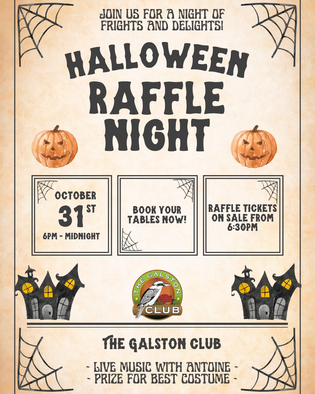 🎃👻 HALLOWEEN RAFFLE NIGHT 👻🎃 It’s... - The Galston Club | Facebook