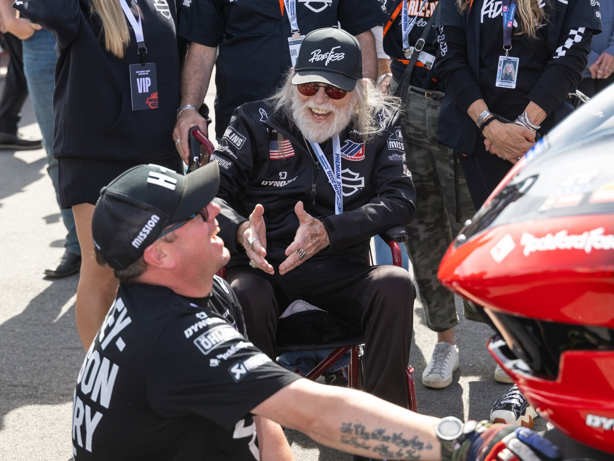 Willie G Davidson - a lifelong race fan - at 93 years old he