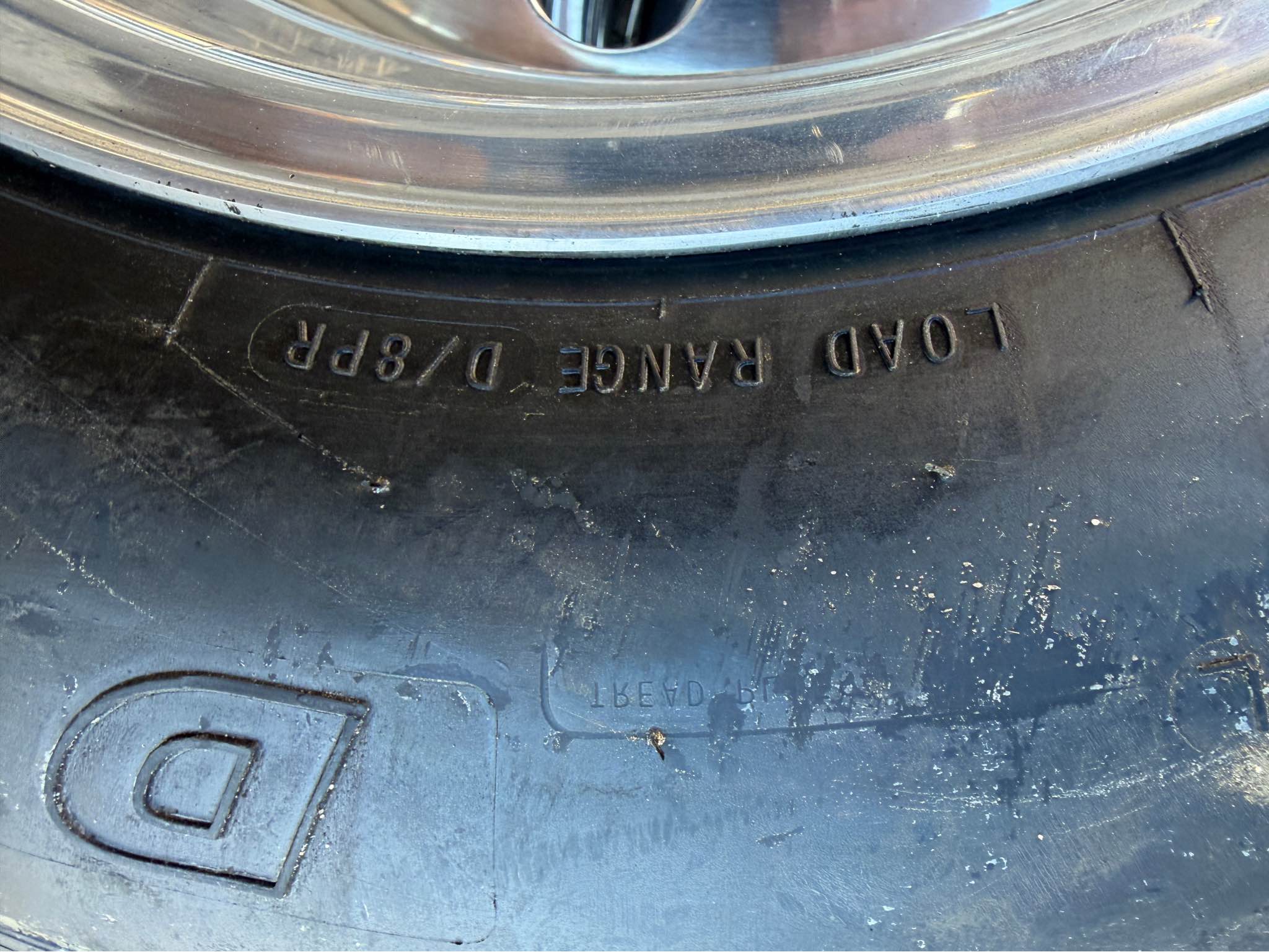 Set of 4 zDynatrail ST205/75R15 Trailer Tires w/ Chrome Wheels lug ...