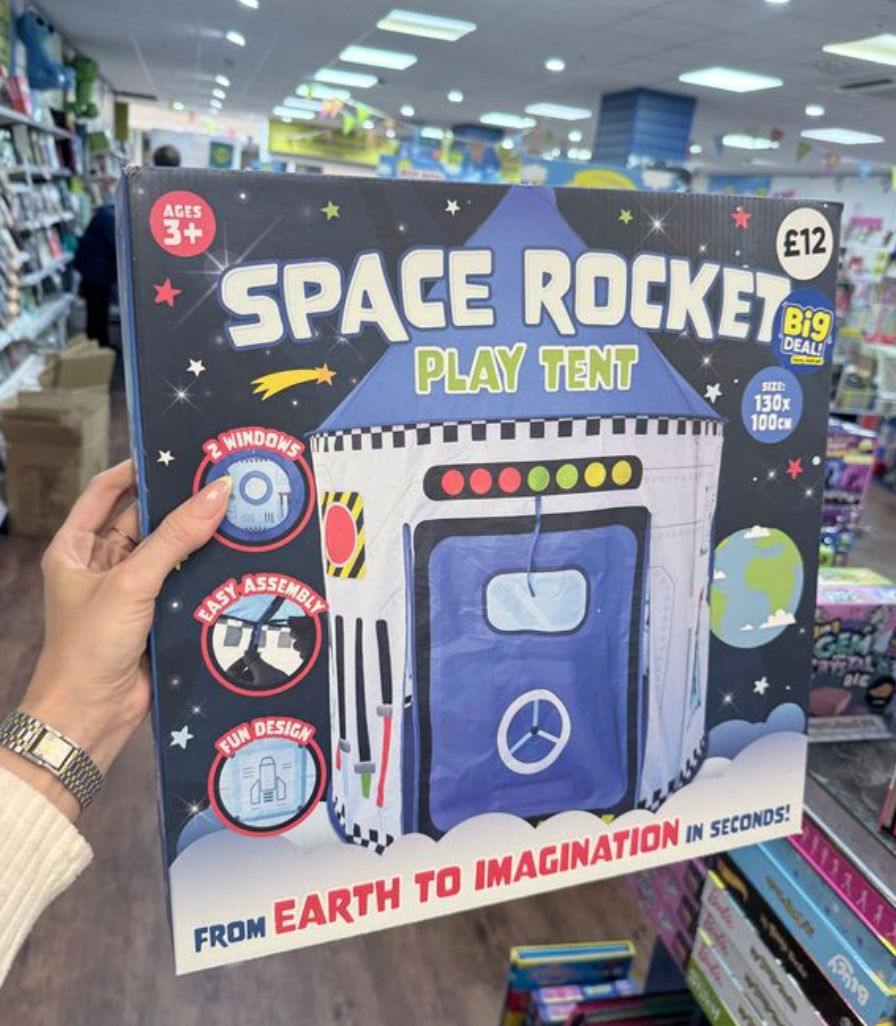 Unlock your child's imagination with this Space Rocket Play Tent I spo