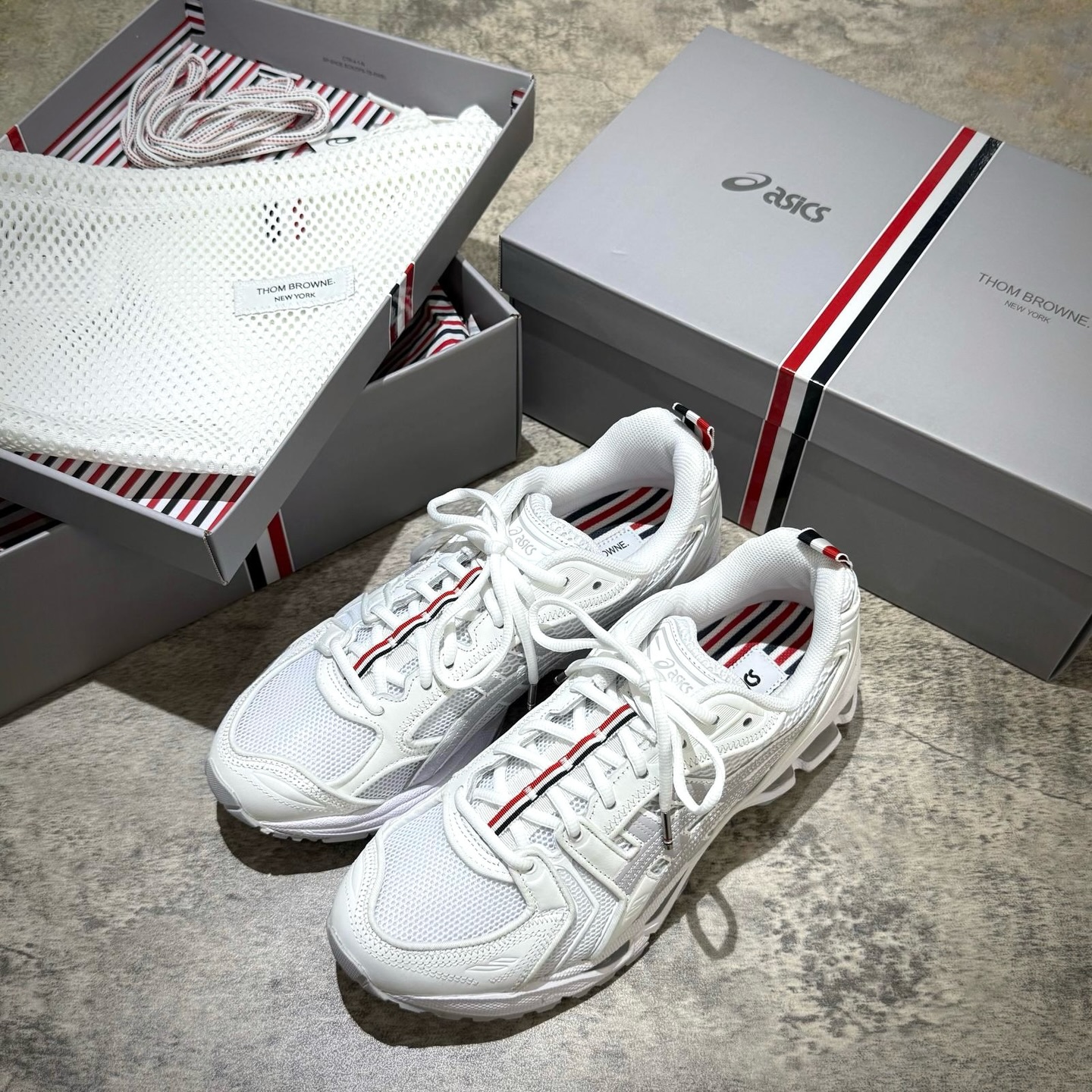 實物極具層次及質感！ 預訂: Thom Browne x Asics Gel Kayano 14 白色 