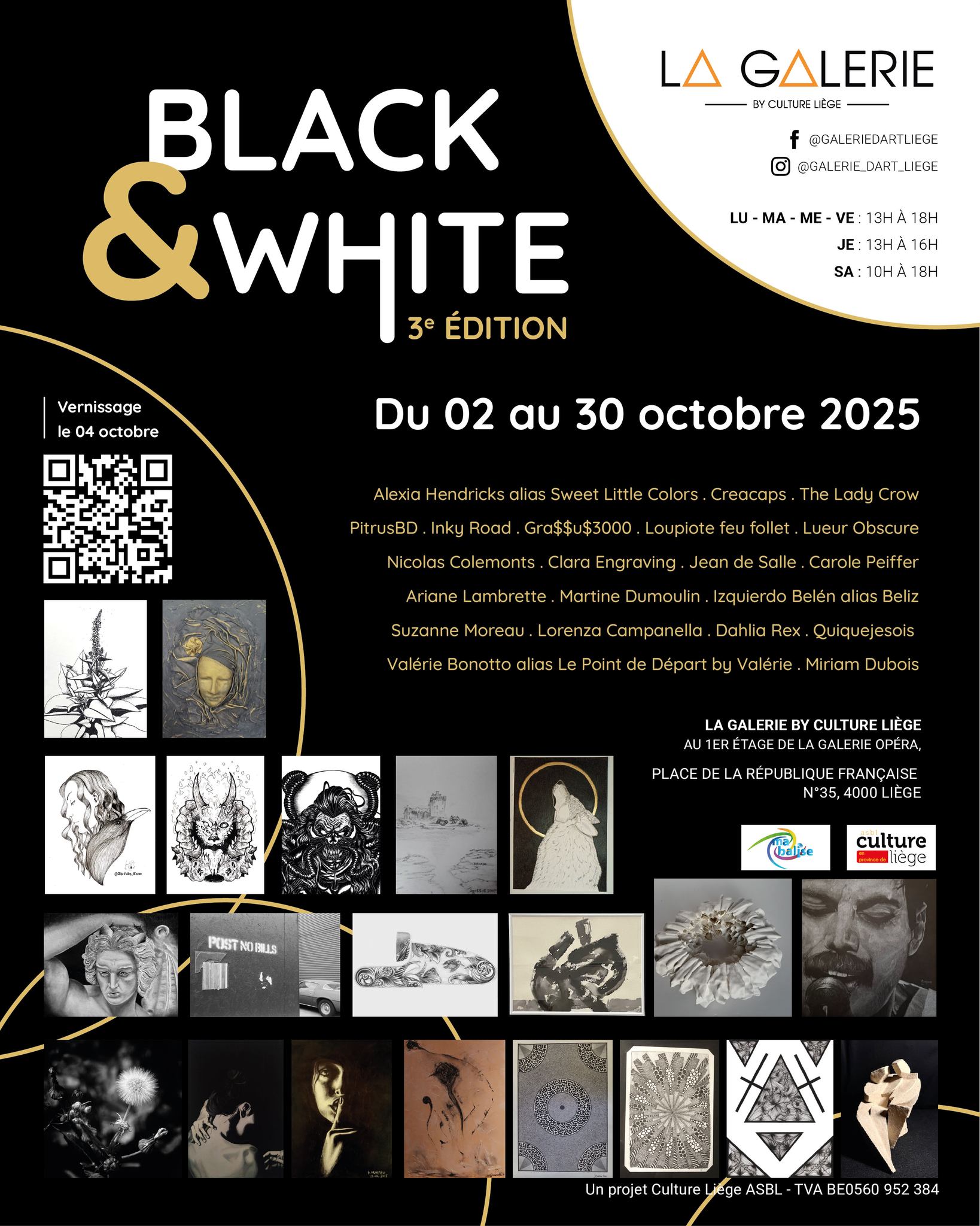 Culture - Vernissage de l'Exposition : « Black & White - 3e Edition ...