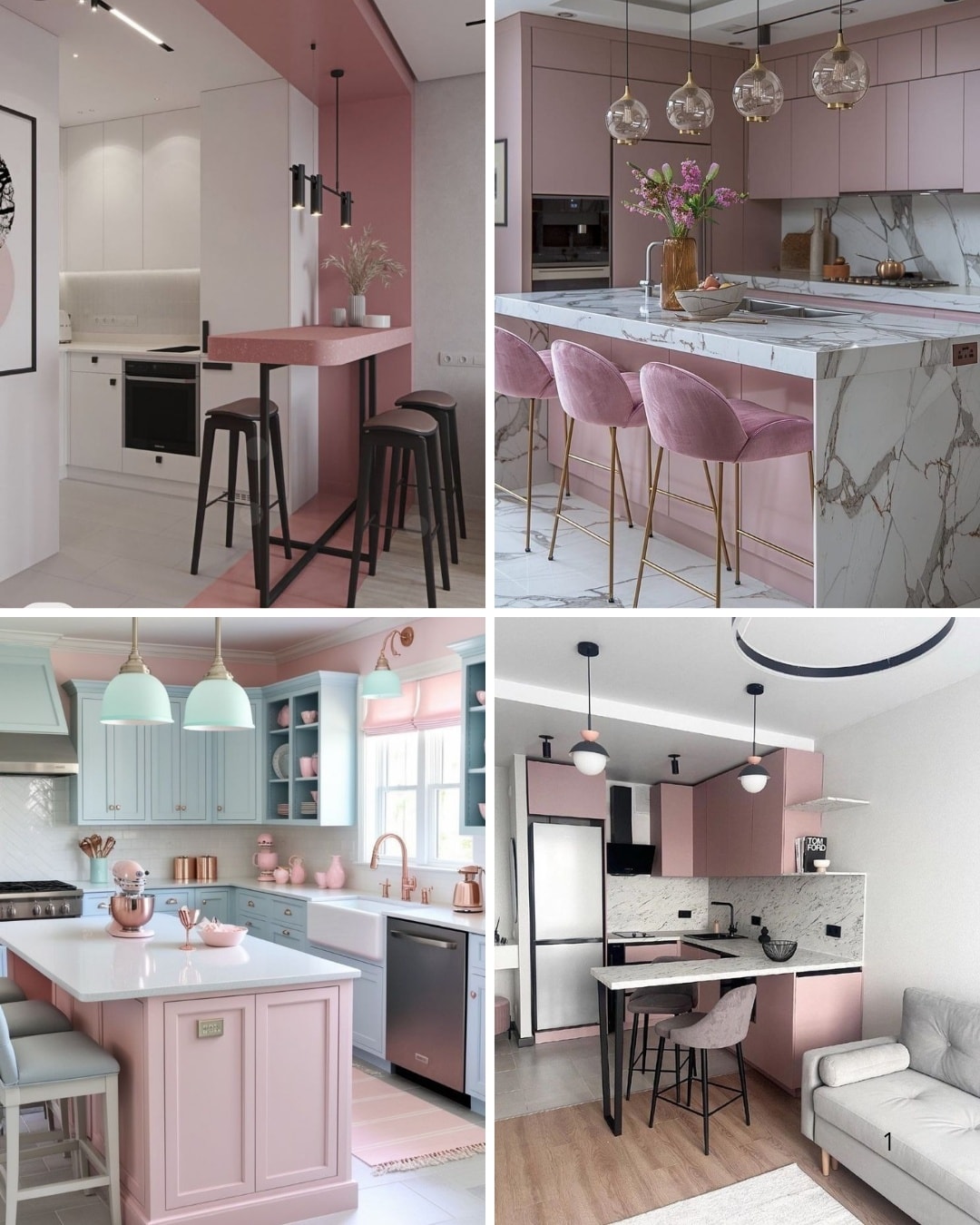 Ideas - Cocinas con detalles el color rosa 🩷 | Facebook