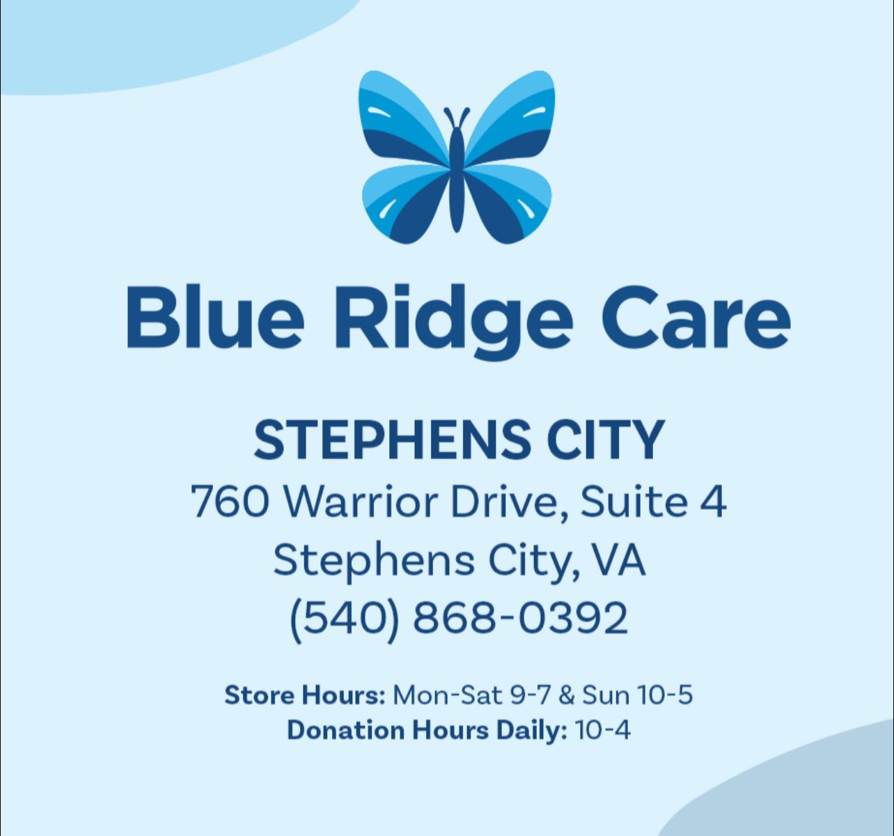 Blue Ridge Care Thrift Shops