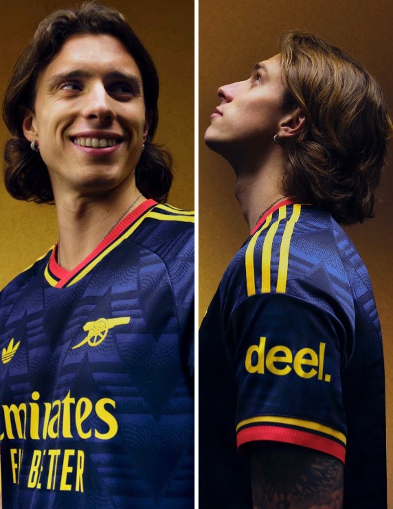 🇮🇹 Riccardo Calafiori models Arsenal's all new away kit for 2026