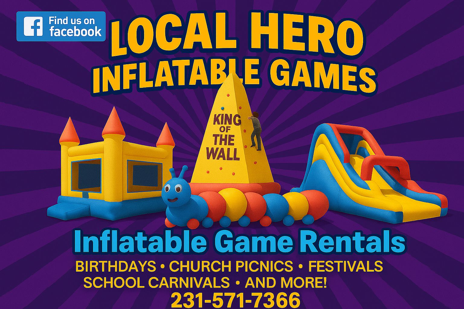 Local Hero Inflatable Games | Muskegon MI