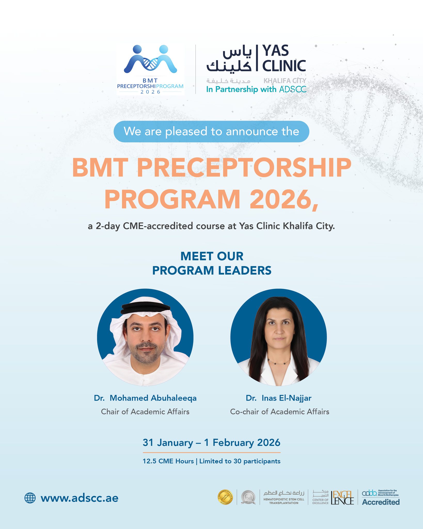 Abu - We are delighted to announce the BMT Preceptorship Program 2026 ...