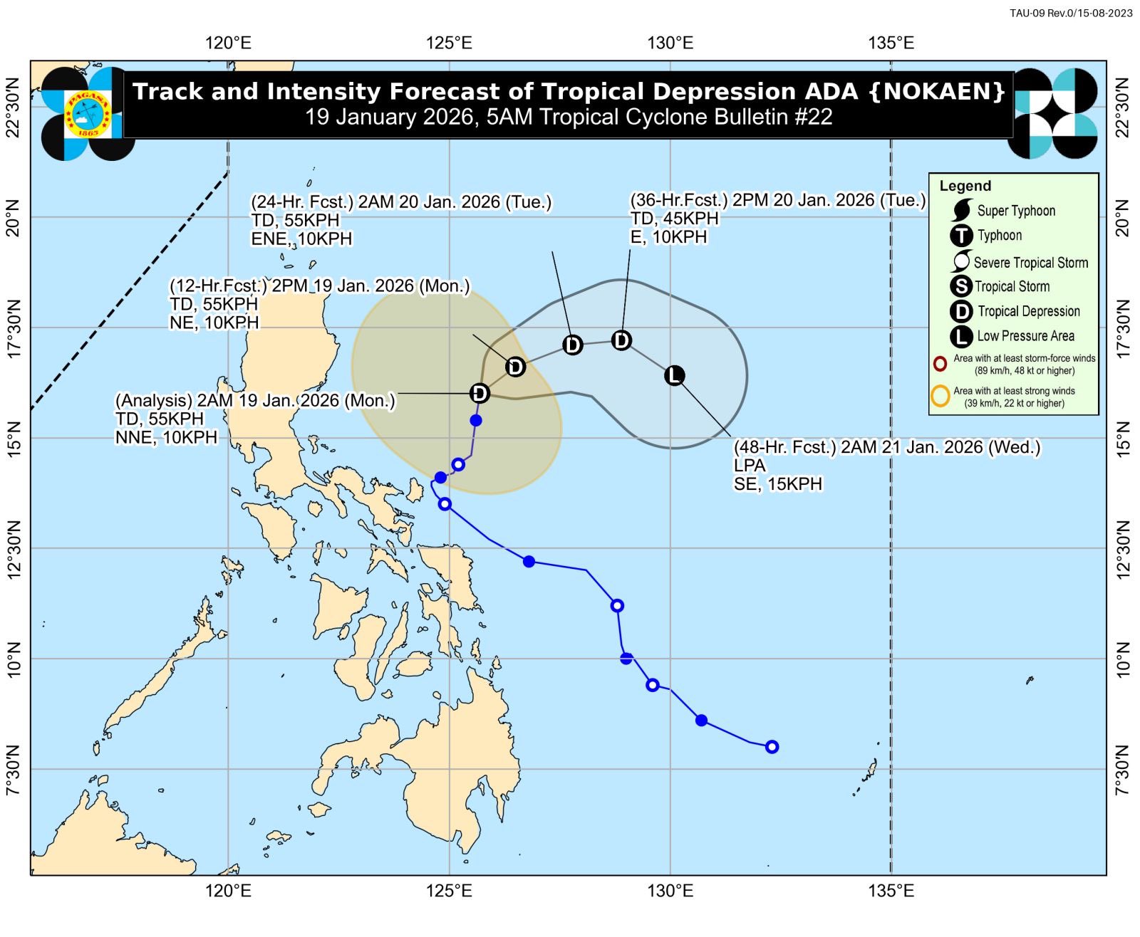 ABS-CBN - BAGYO UPDATE #AdaPH 5AM, January 19, 2026 Ada weakens into a ...
