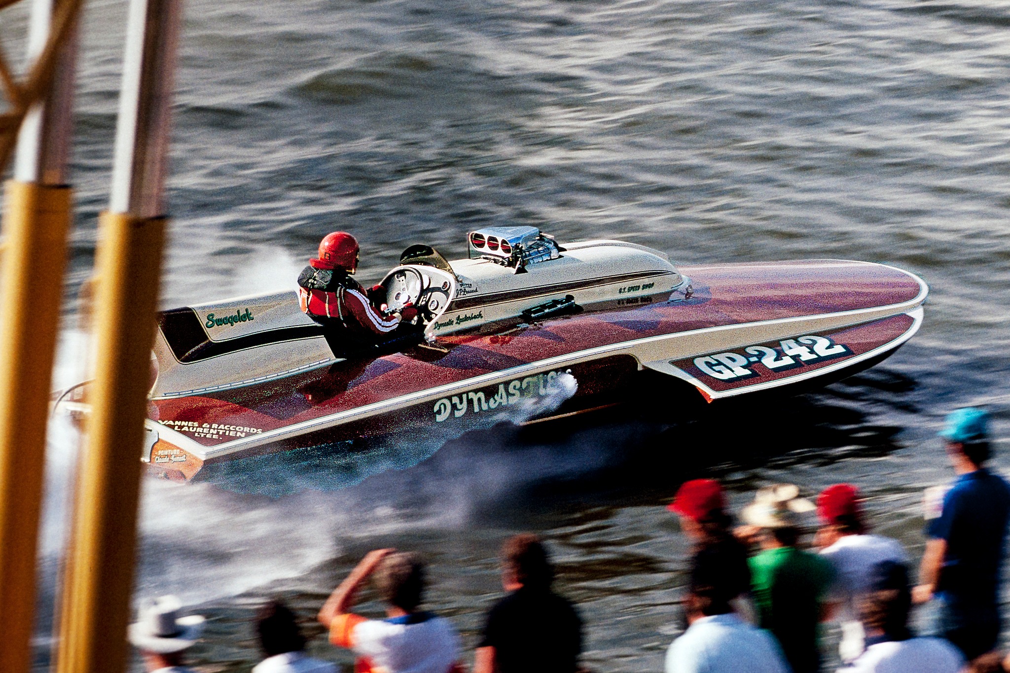 The Vintage - GP-242 DYNASTY J.P. Lessard giving the race fans a good ...