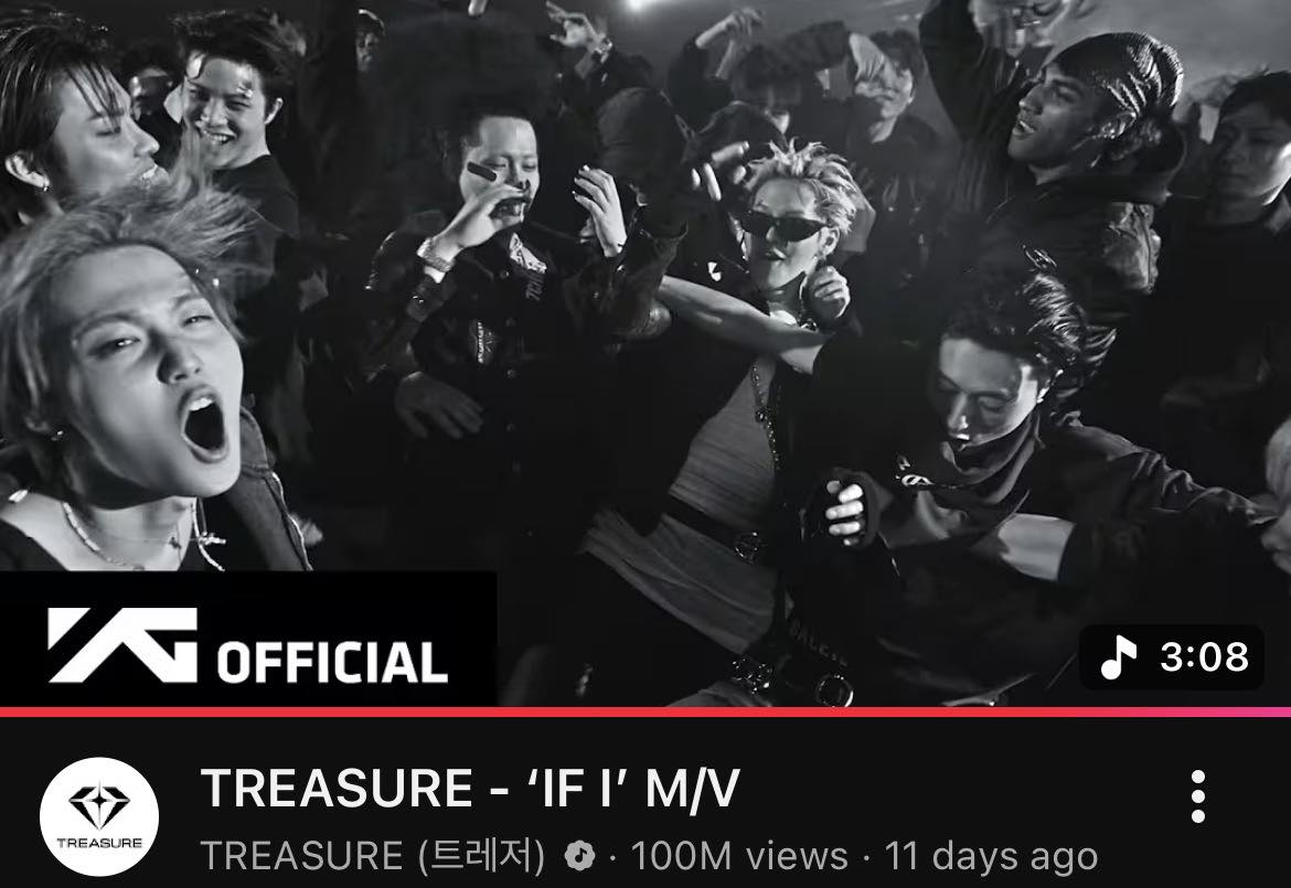 Treasure 트레저's 'IF I' M/V is now the FASTEST among all 4TH GEN