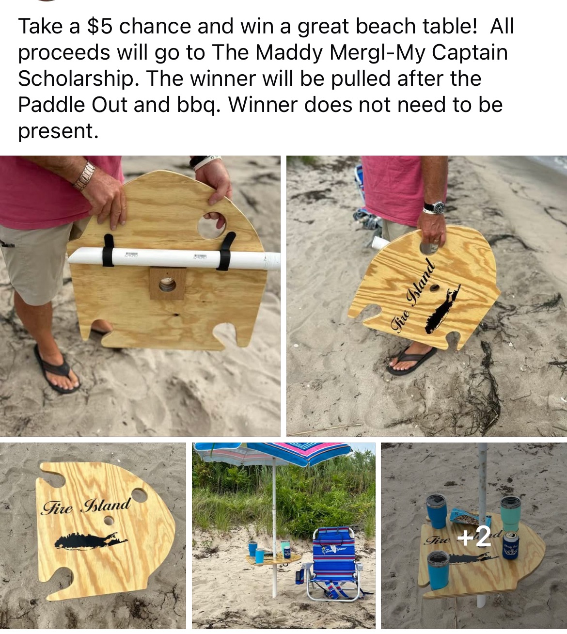 Beach table raffle