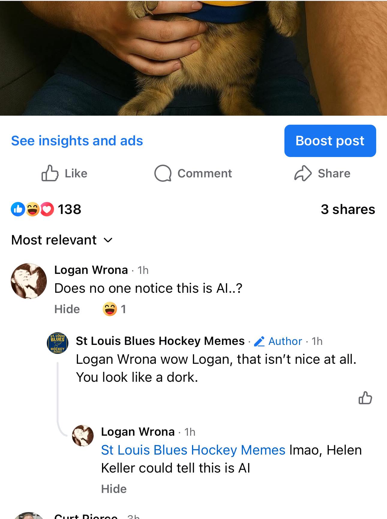 🧱 WALL OF SHAME: LOGAN WRONA... - St Louis Blues Hockey Memes | Facebook