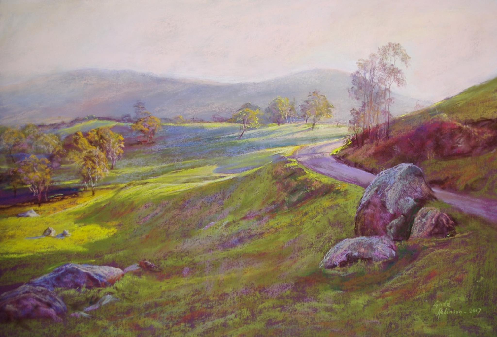Lynda - ‘Fading Light, Trawool’ - Pastel 70cm x 50cm approx. Art ...