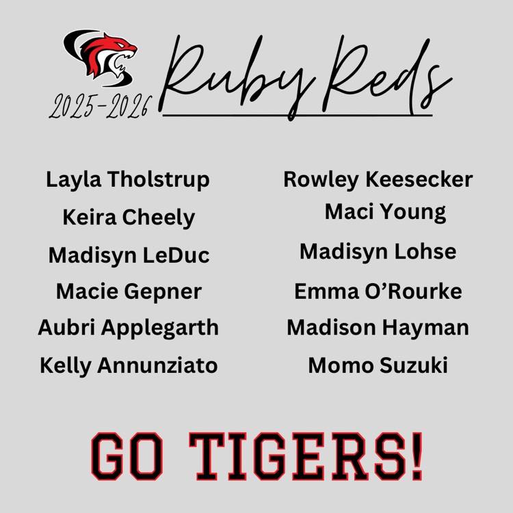 Washington - Congratulations to the 2025-2026 Ruby Reds squad!! # ...