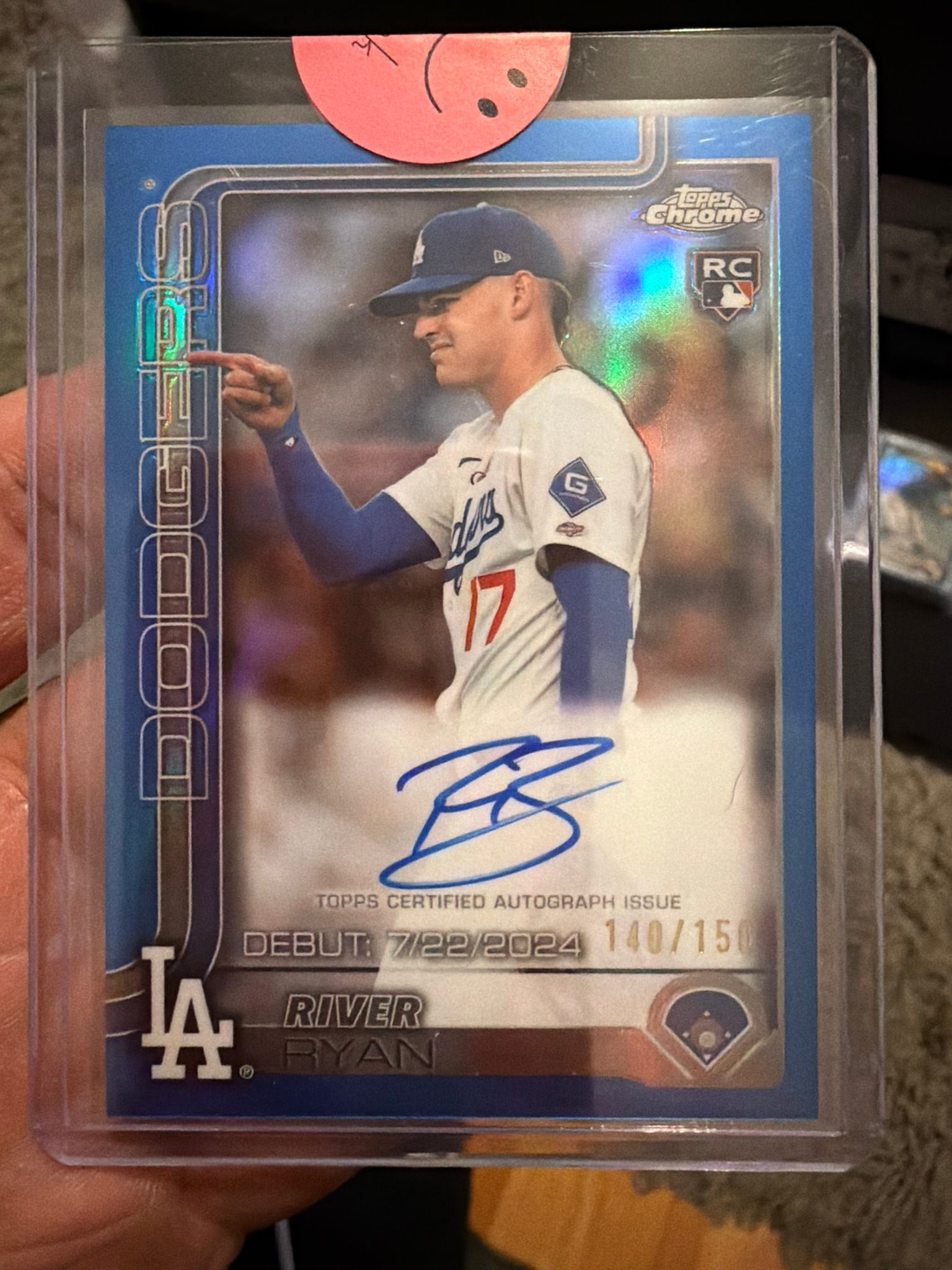 Topps Chrome River Ryan Autograph Dodgers