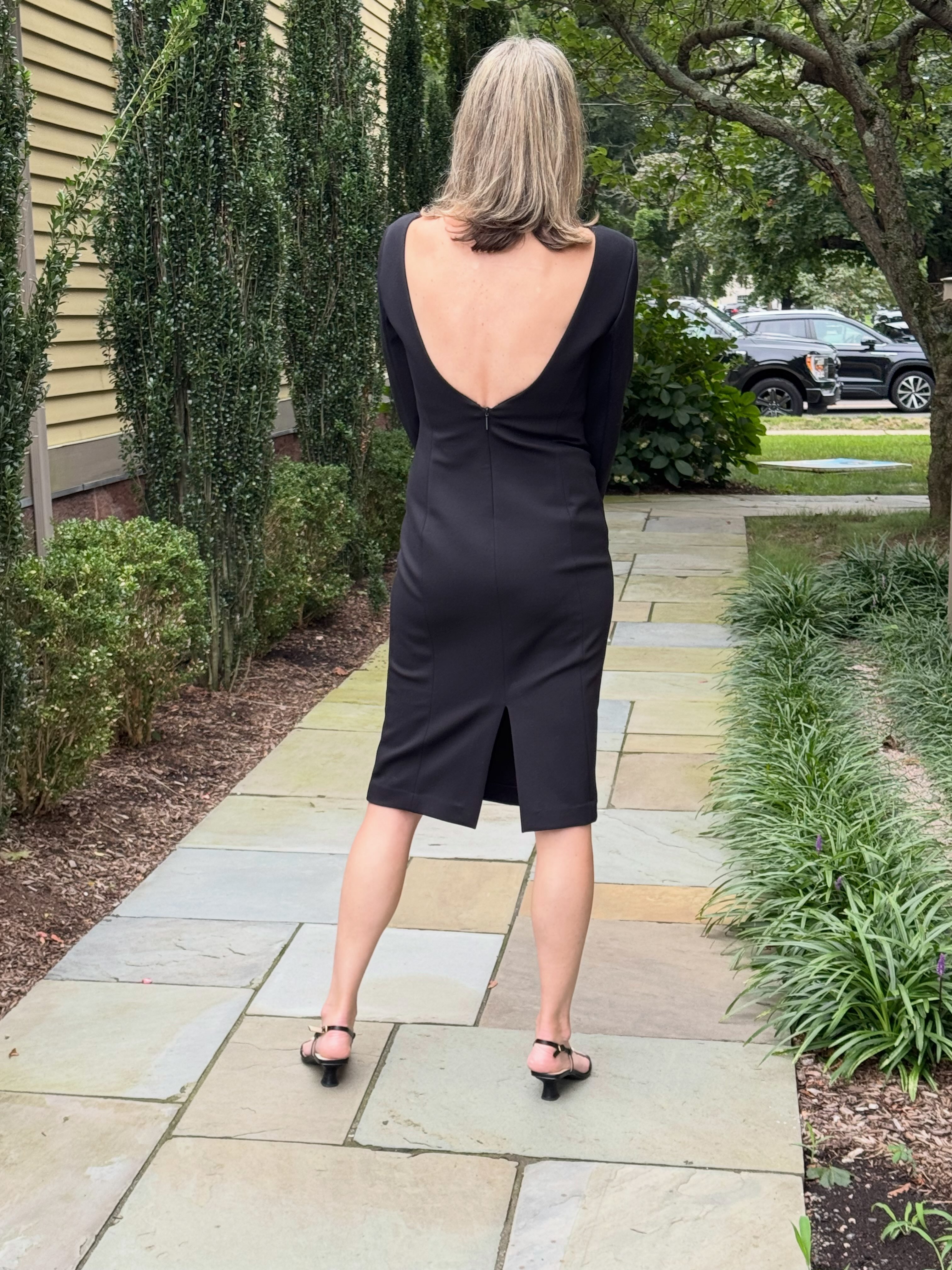 Perfect little black Spanx ponte knit dress for any occasion