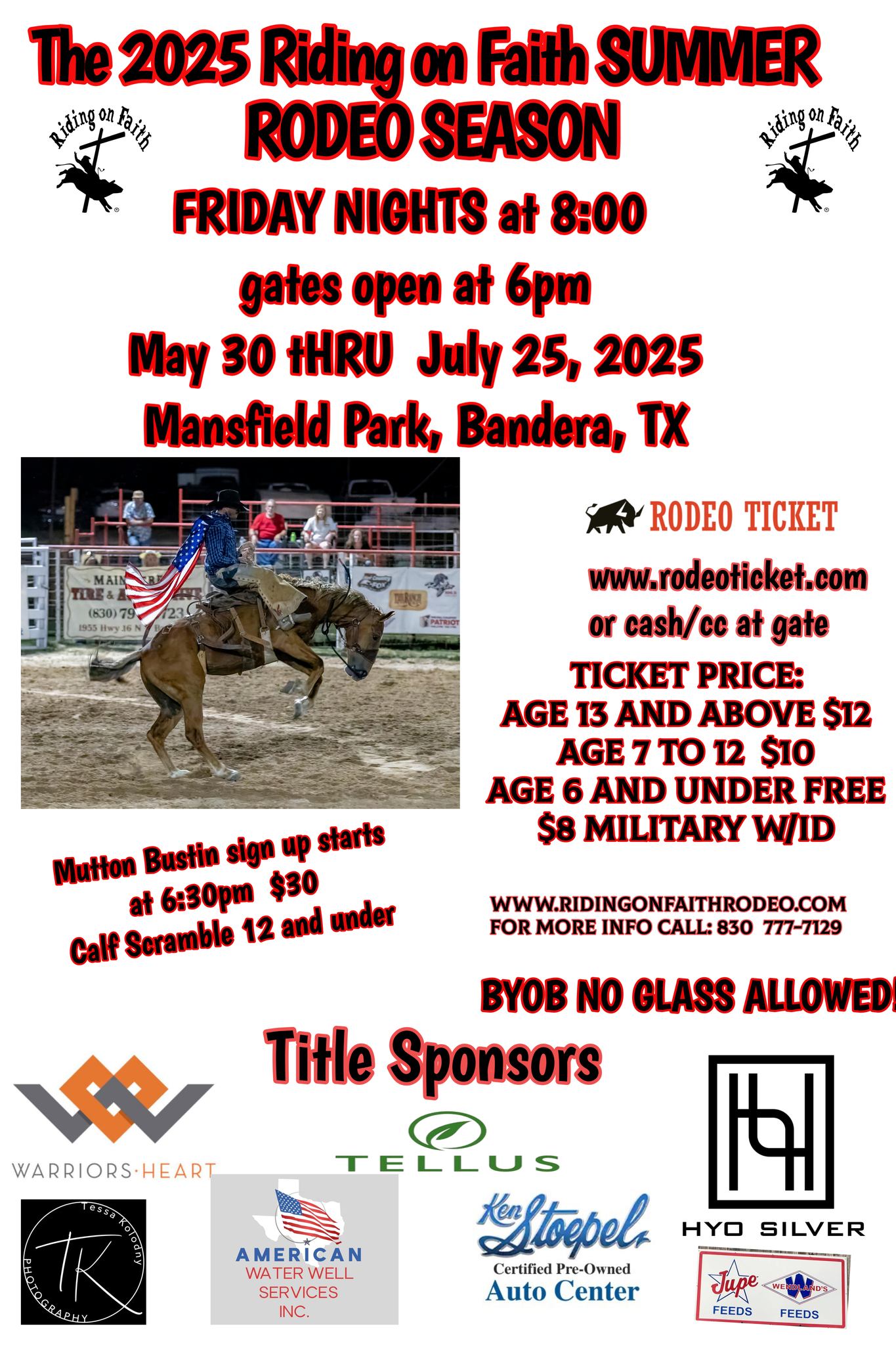Riding - 2025 Riding on Faith Rodeo Summer Series Fridays, May 30 thru ...