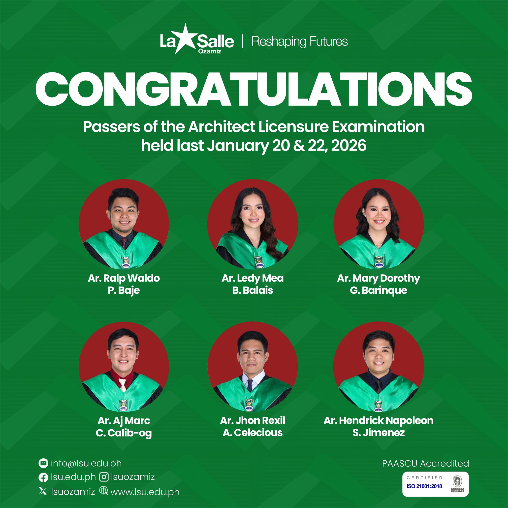 Congratulations to our... - La Salle University - Ozamiz | Facebook