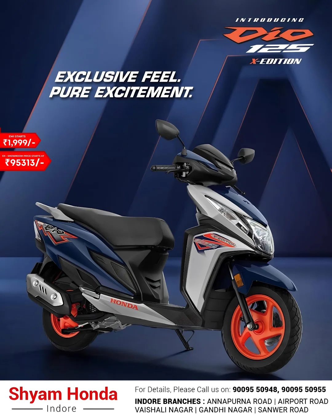 Turn heads with the bold and sporty Honda Dio 125 X-Edition