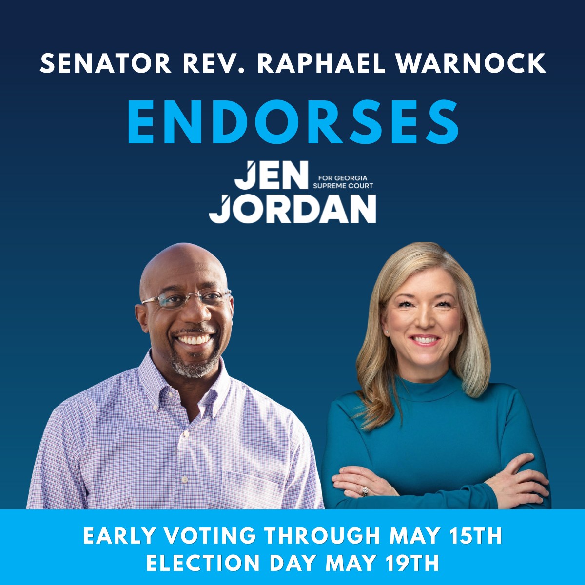 Senator Reverend Raphael Warnock endorses Jen Jordan for Georgia 