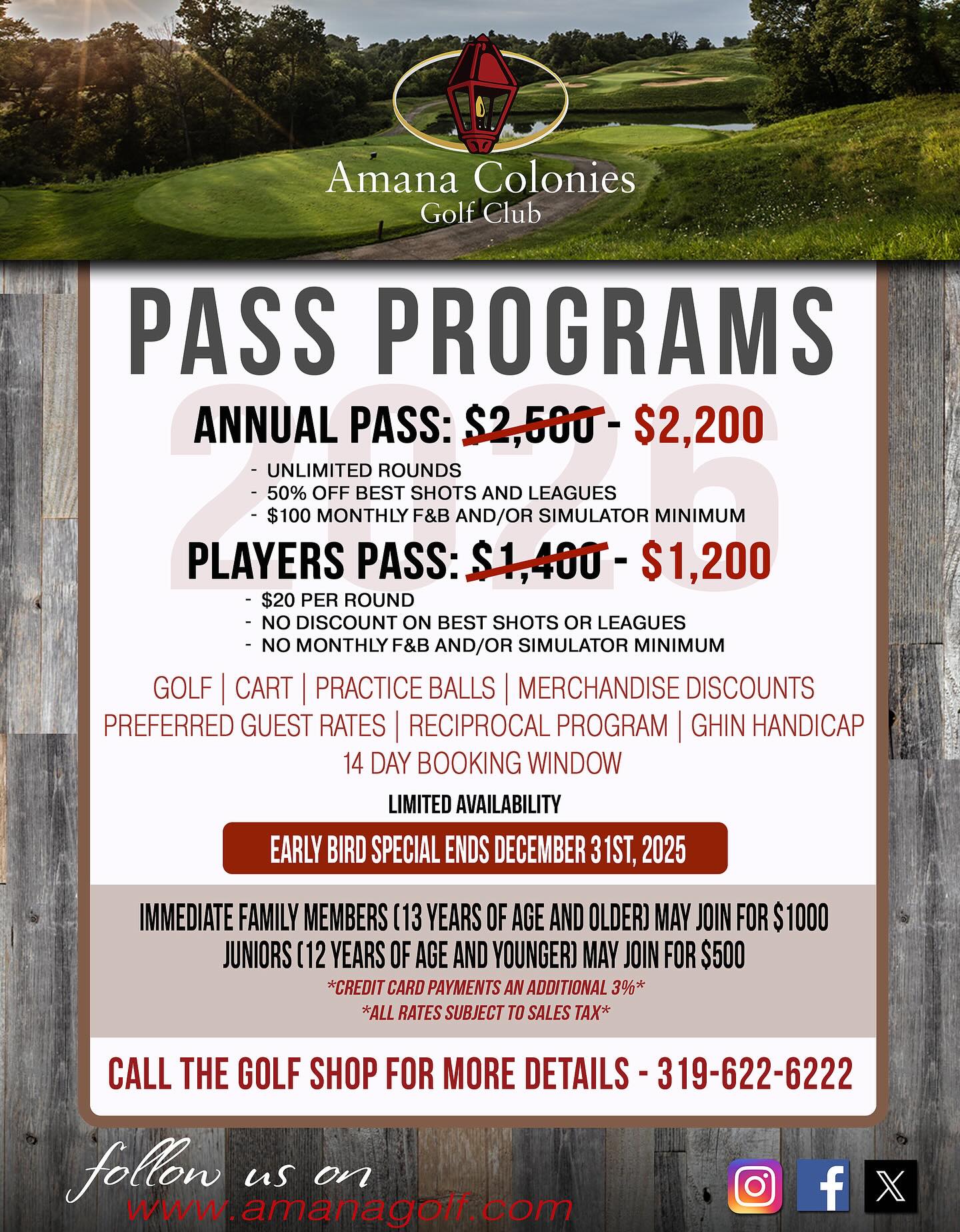 Amana - The 2026 Pass Programs are now available! Everything stays the ...