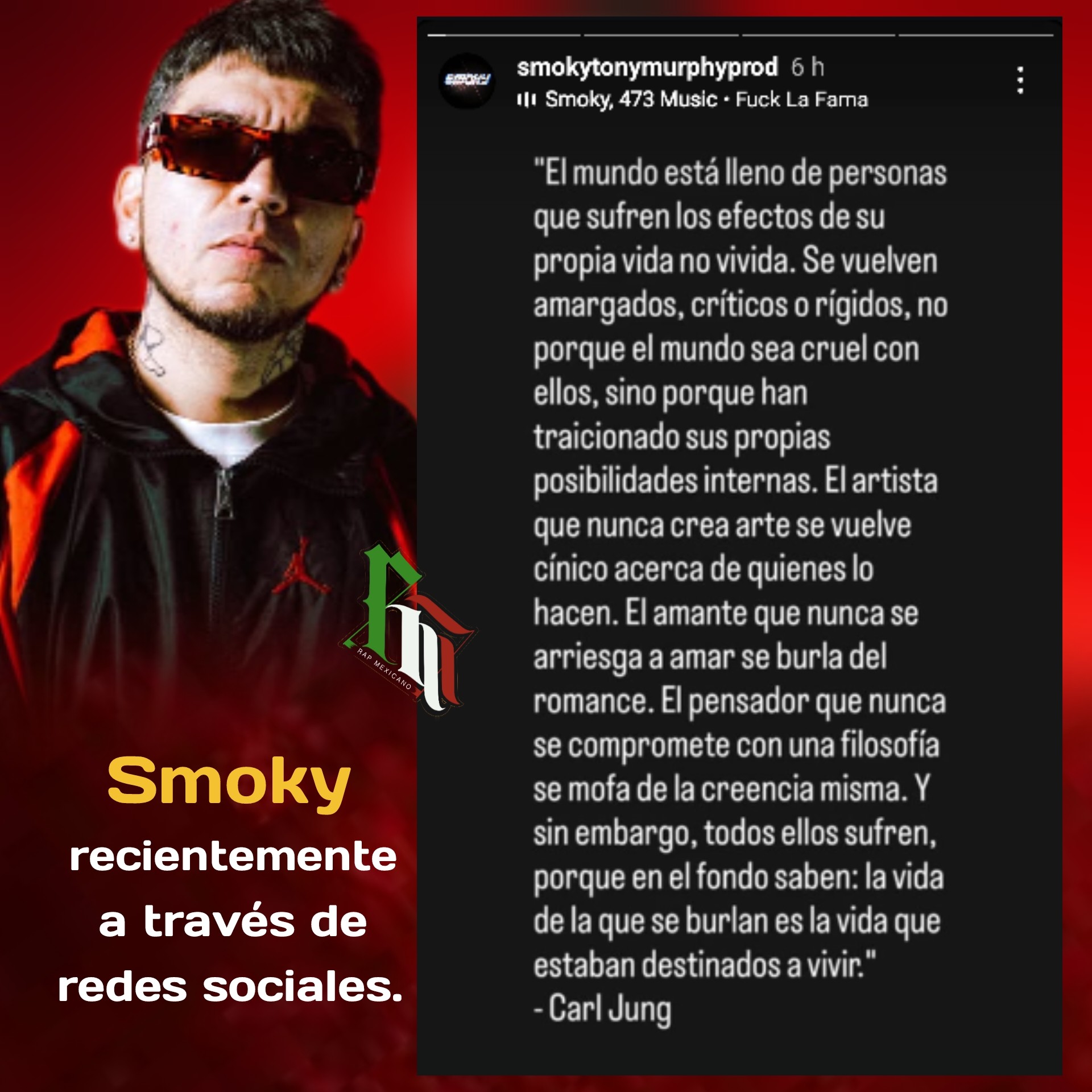 RAP - El Rapero Smoky recientemente a través de redes sociales 😮🔥 ...