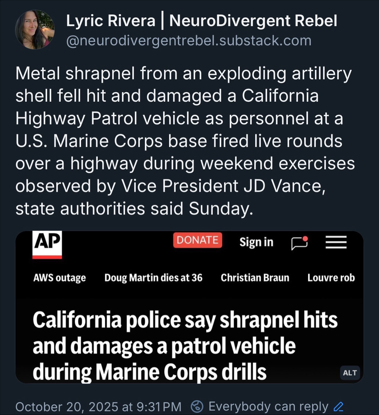 Metal shrapnel from an exploding... - Neurodivergent Rebel | Facebook